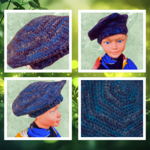 🧶 Béret crochet · Émeraude