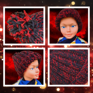 🧶 Bonnet crochet · Rouge & Ombre